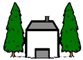 Small House Between Two Trees