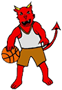 Basketball Playing Demon Clipart