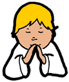 Young Child Prayer Clipart