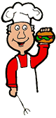 Chef Holding Hamburger