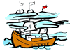 Ship Lost in Fog Clipart