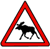 Yeild to Moose Crossing Clipart
