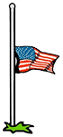 Half Mast American Flag