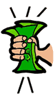 Hand Squeezing Money Clipart