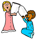 Pillow Fight Slumber Party Clipart