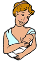 Mother Breastfeeding Baby Clipart