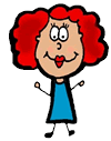 Happy Cartoon with Red Hair Clipart