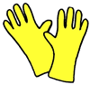 Yellow Rubber Cleaning Gloves