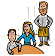 Princess with Knights Clipart