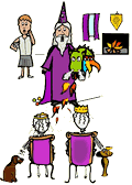 Wizard with Dragon Clipart