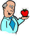 Teacher Holding Apple
