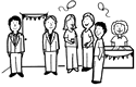 Group at a Party Clipart