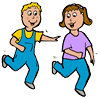 Kids Playing Tag Clipart