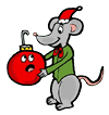 Mouse Holding Ornament