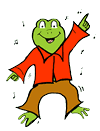Disco Frog Clipart