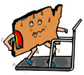 Sweating Country on Treadmill Clipart