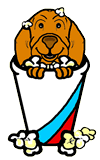 Pup in popcorn Clipart