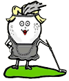 Golfing Ball Flapper Clipart