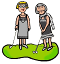 Golfing  Flappers Clipart