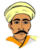 Middle Eastern Turban Man Clipart