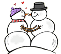 Loving Snowman & Woman