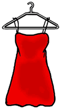 Red Dress on Hanger