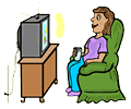 Female Watching Television