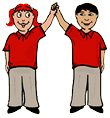 Boy & Girl Holding Hands