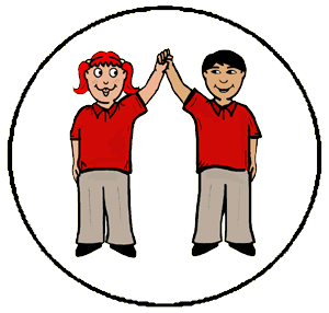 Boy & Girl Holding Hands in Circle