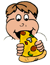 Eating Pizza Clipart