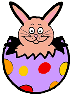 Bunny in Painted Egg