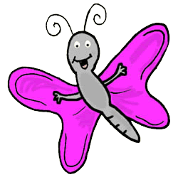 Happy Purple Butterfly