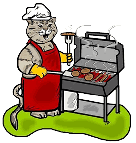 Cat Barbecuing 
