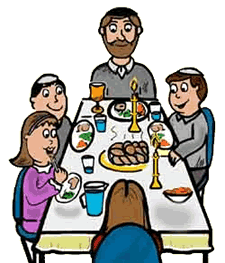 Jewish Family Having Dinner