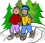 Snowshoeing Clipart