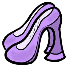 Purple High Heel Shoes