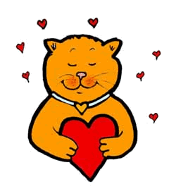 Cat Holing Heart