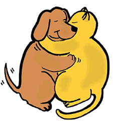 Dog &Cat Hugging