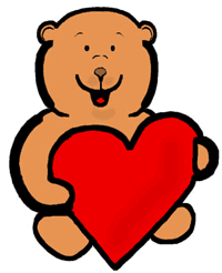 Bear Holding Heart