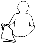 Baby Holding Blanket Silhouette