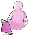 Baby Holding Blanket Clipart