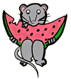 Mouse Eating Watermelon