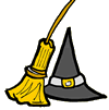 Broom & Witch Hat
