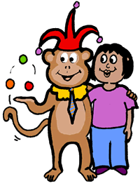 Juggling Monkey with Girl