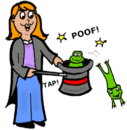 Girl Magician with Frogs