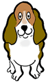 Happy Basset Hound Dog Clipart