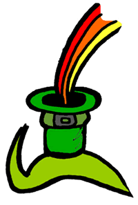 Green Leprechaun Hat Rainbow
