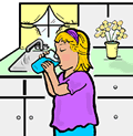 drinking water clipart