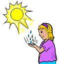 Hot Sun Evaporating Water Clipart