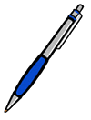 Blue Ball Point Pen Clipart